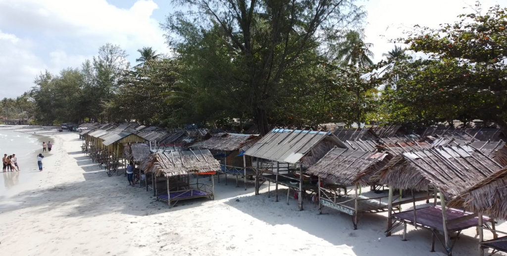 Trikora Beach- Thatch-roofed wooden huts